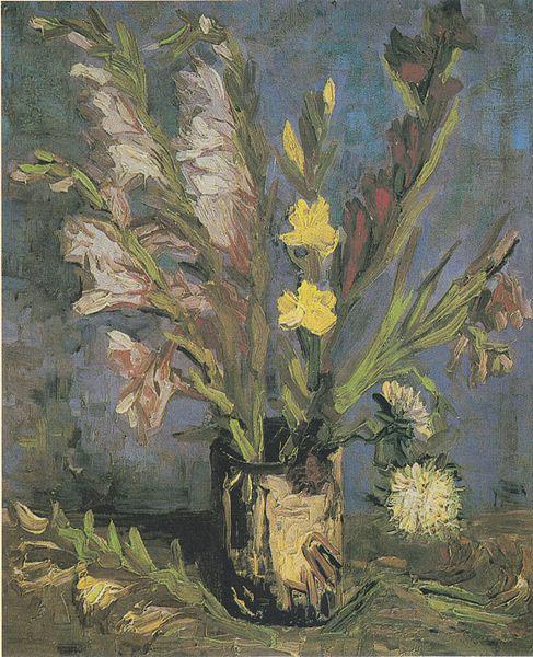 Vincent Van Gogh Vase with Gladioli oil painting picture